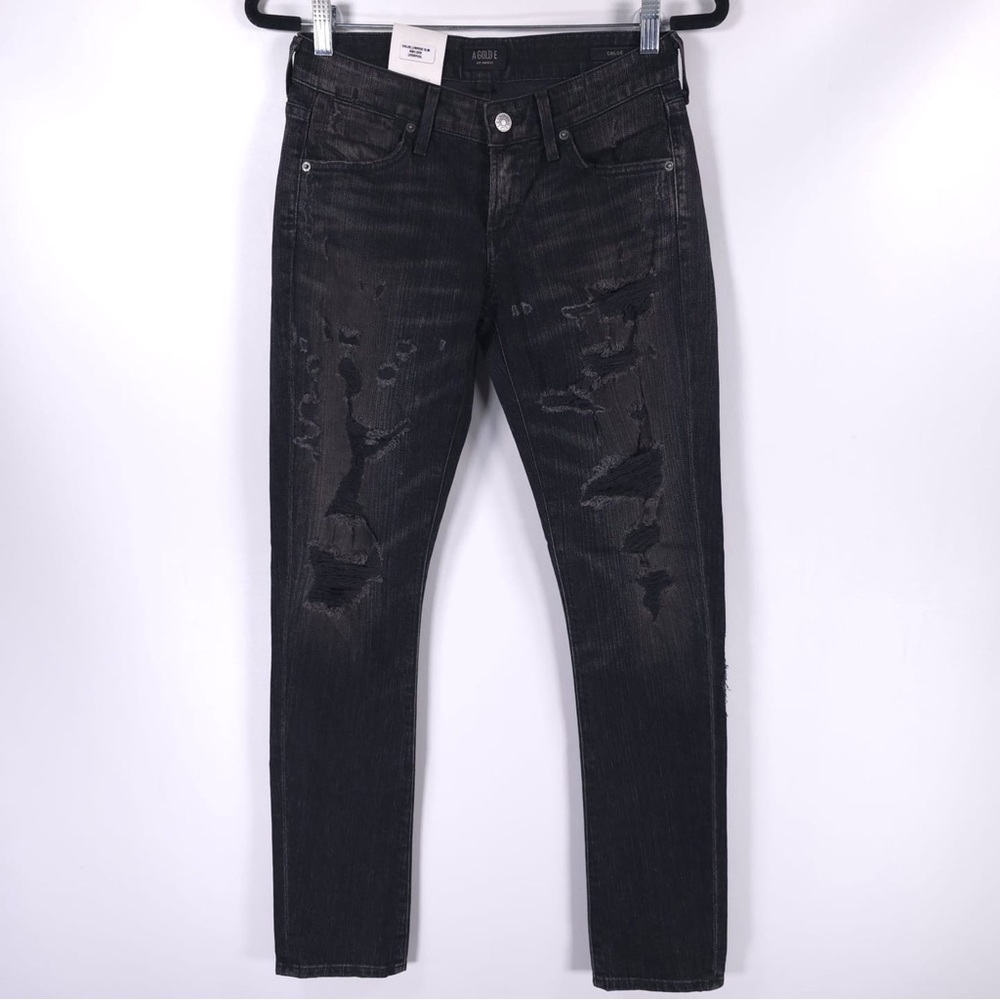 NWT AGOLDE USA🇺🇸MADE‎ CHLOE Low Rise Slim LIVERPOOL Jeans A001-2029 Size 25 - Picture 2 of 16